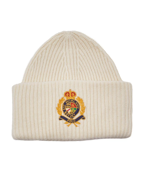 Zdjęcie produktu POLO RALPH LAUREN Wełniana czapka CREST ecru