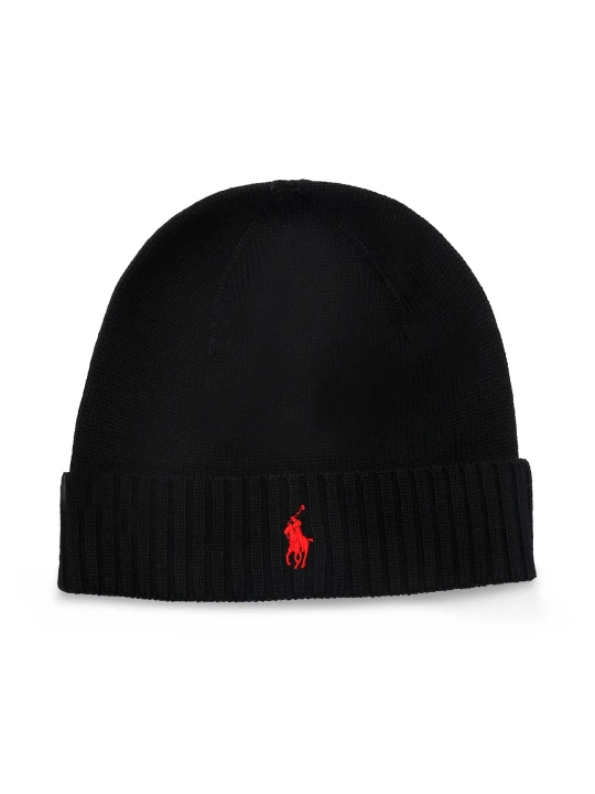 Zdjęcie produktu POLO RALPH LAUREN Wełniana czapka czarny