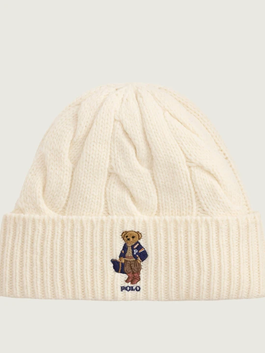 Zdjęcie produktu POLO RALPH LAUREN Wełniana czapka Echo kremowy