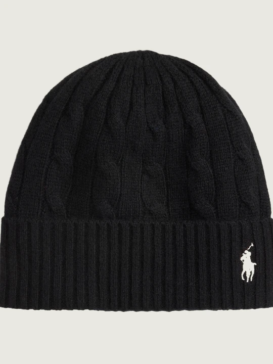 Zdjęcie produktu POLO RALPH LAUREN Wełniana czapka Echo | z dodatkiem kaszmiru czarny