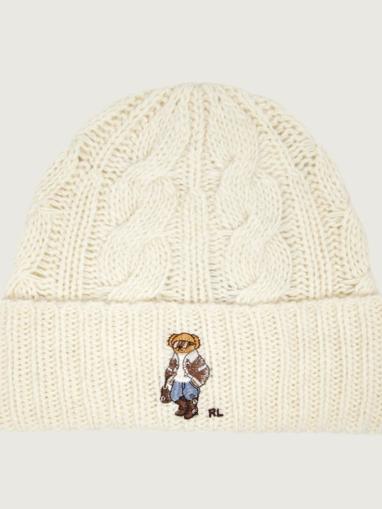 Zdjęcie produktu POLO RALPH LAUREN Wełniana czapka kremowy