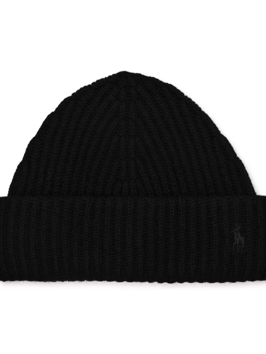 Zdjęcie produktu POLO RALPH LAUREN Wełniana czapka LUX RIB czarny