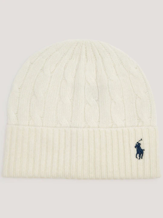 Zdjęcie produktu POLO RALPH LAUREN Wełniana czapka | z dodatkiem kaszmiru kremowy