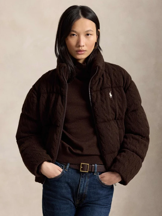 Zdjęcie produktu POLO RALPH LAUREN Wełniana kurtka | Regular Fit | z dodatkiem kaszmiru brązowy