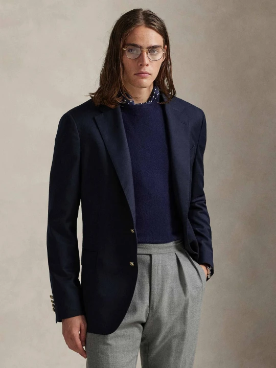 Zdjęcie produktu POLO RALPH LAUREN Wełniana marynarka | Regular Fit granatowy