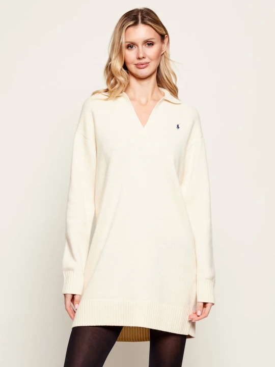 Zdjęcie produktu POLO RALPH LAUREN Wełniana sukienka kremowy