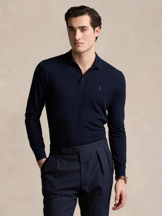 Zdjęcie produktu POLO RALPH LAUREN Wełniane polo granatowy