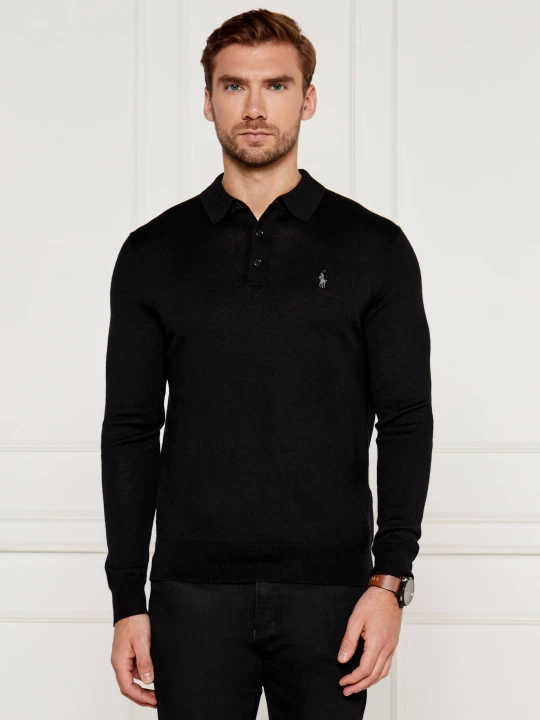 Zdjęcie produktu POLO RALPH LAUREN Wełniane polo | Regular Fit czarny