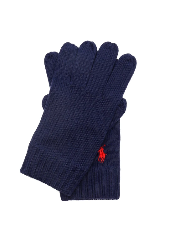 Zdjęcie produktu POLO RALPH LAUREN Wełniane rękawiczki granatowy