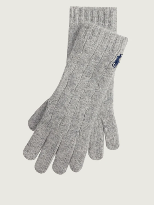 Zdjęcie produktu POLO RALPH LAUREN Wełniane rękawiczki | z dodatkiem kaszmiru szary