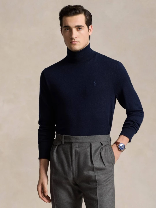 Zdjęcie produktu POLO RALPH LAUREN Wełniany golf | Regular Fit granatowy