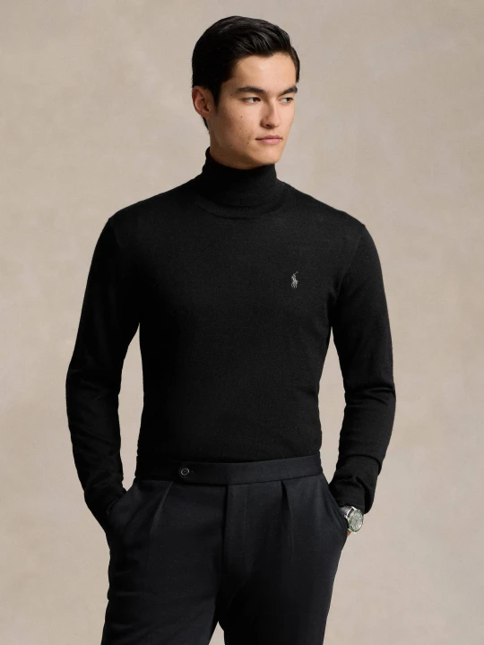 Zdjęcie produktu POLO RALPH LAUREN Wełniany golf | Regular Fit czarny