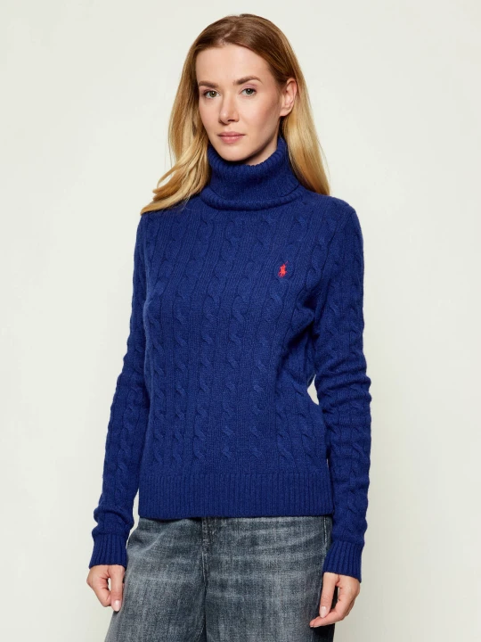 Zdjęcie produktu POLO RALPH LAUREN Wełniany golf | Regular Fit | z dodatkiem kaszmiru granatowy