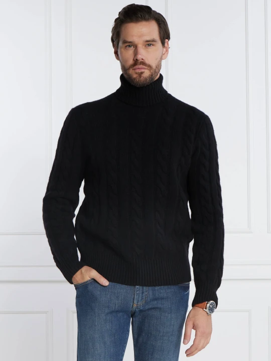 Zdjęcie produktu POLO RALPH LAUREN Wełniany golf | Regular Fit | z dodatkiem kaszmiru czarny