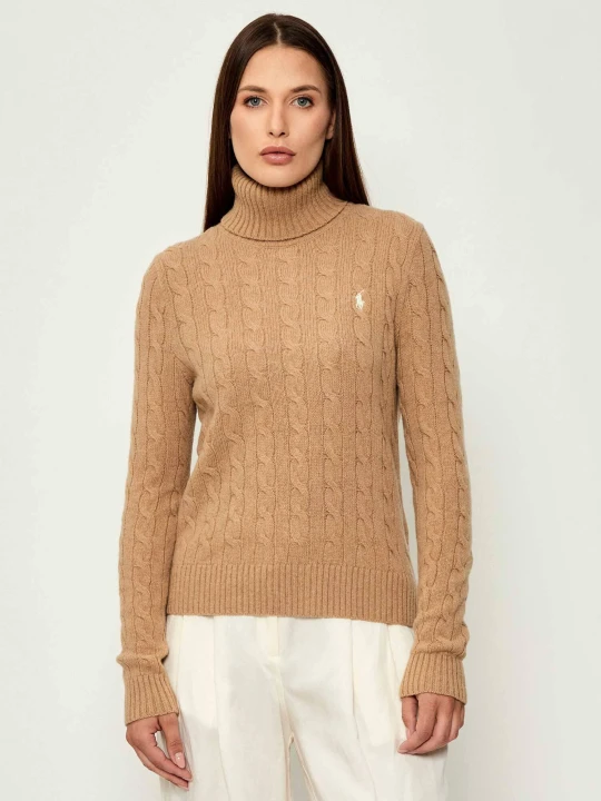 Zdjęcie produktu POLO RALPH LAUREN Wełniany golf | Regular Fit | z dodatkiem kaszmiru camel