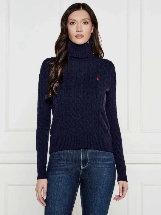 Zdjęcie produktu POLO RALPH LAUREN Wełniany golf | Regular Fit | z dodatkiem kaszmiru granatowy