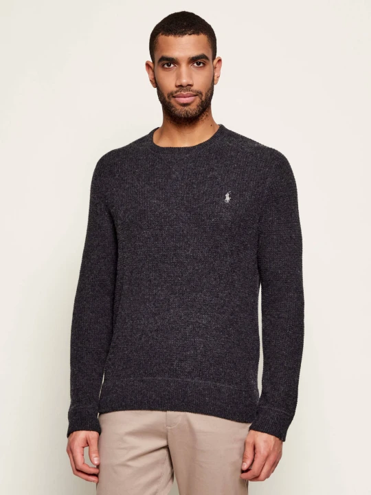 Zdjęcie produktu POLO RALPH LAUREN Wełniany sweter | Regular Fit grafitowy