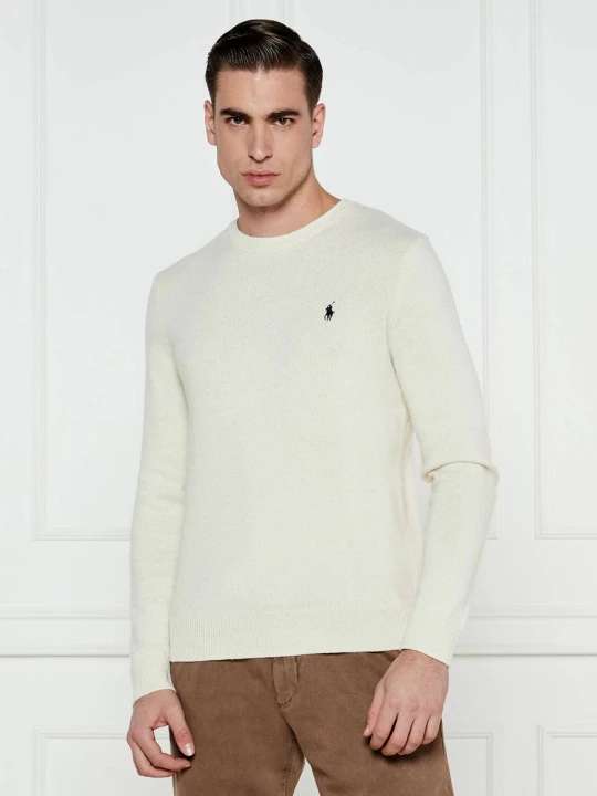Zdjęcie produktu POLO RALPH LAUREN Wełniany sweter | Regular Fit ecru