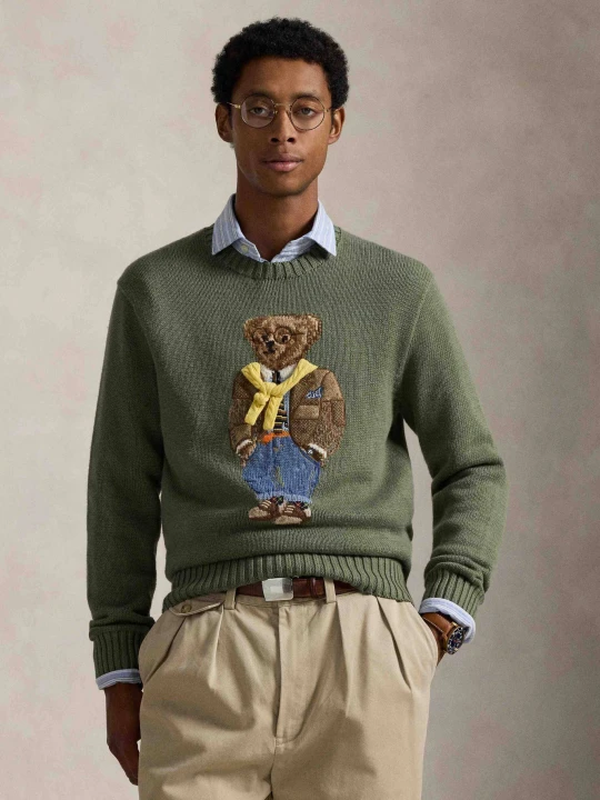 Zdjęcie produktu POLO RALPH LAUREN Wełniany sweter | Regular Fit | z dodatkiem kaszmiru zielony