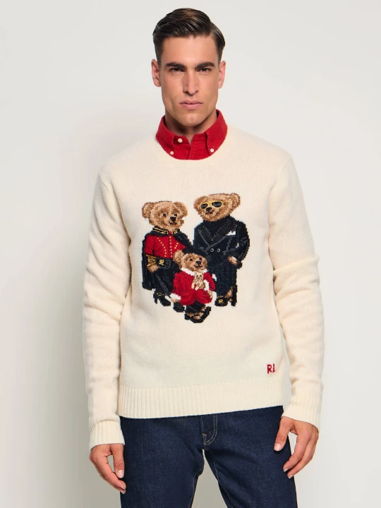 Zdjęcie produktu POLO RALPH LAUREN Wełniany sweter | Regular Fit | z dodatkiem kaszmiru kremowy