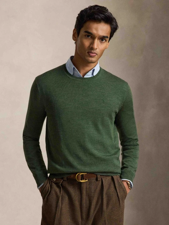Zdjęcie produktu POLO RALPH LAUREN Wełniany sweter | Regular Fit zielony