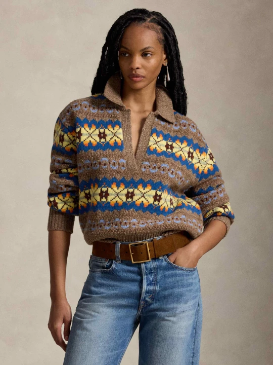 Zdjęcie produktu POLO RALPH LAUREN Wełniany sweter | Relaxed fit beżowy