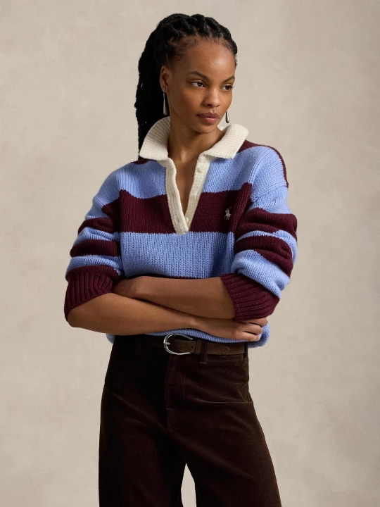 Zdjęcie produktu POLO RALPH LAUREN Wełniany sweter Rugby | Relaxed fit niebieski