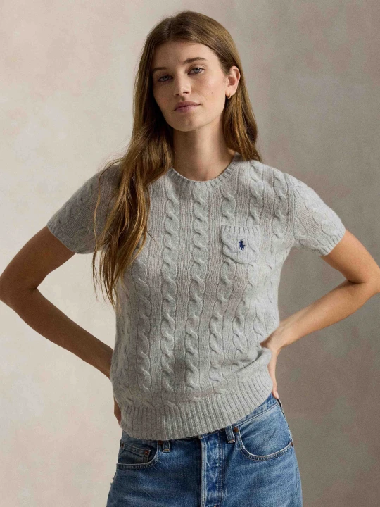Zdjęcie produktu POLO RALPH LAUREN Wełniany sweter | Slim Fit | z dodatkiem kaszmiru szary