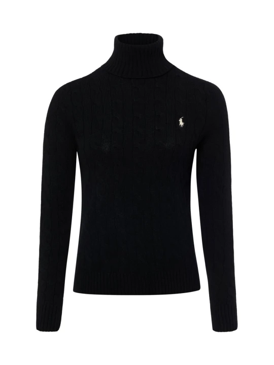 Zdjęcie produktu Polo Ralph Lauren Wełniany sweter z zawartością kaszmiru Kobiety Kaszmir czarny