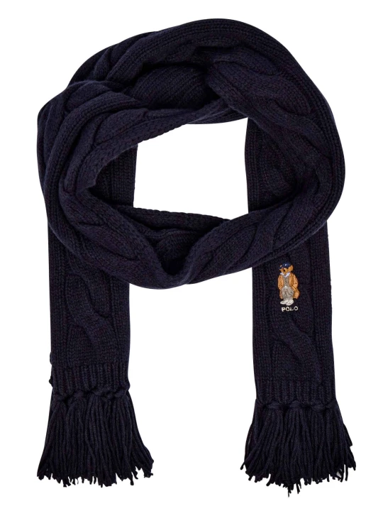 Zdjęcie produktu POLO RALPH LAUREN Wełniany szal granatowy