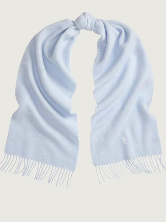 Zdjęcie produktu POLO RALPH LAUREN Wełniany szal błękitny