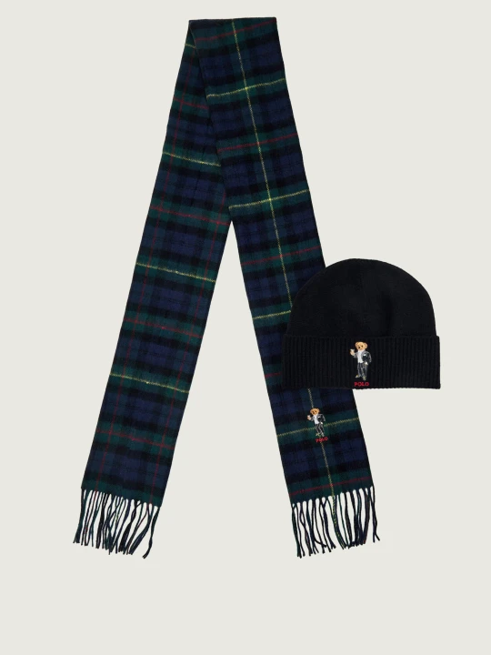 Zdjęcie produktu POLO RALPH LAUREN Wełniany szal + czapka | z dodatkiem kaszmiru