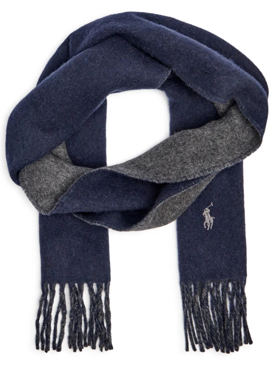Zdjęcie produktu POLO RALPH LAUREN Wełniany szal granatowy
