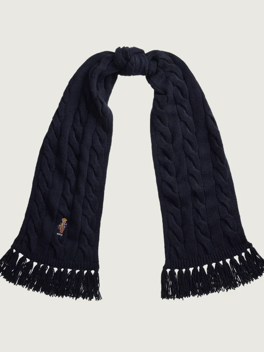 Zdjęcie produktu POLO RALPH LAUREN Wełniany szal granatowy