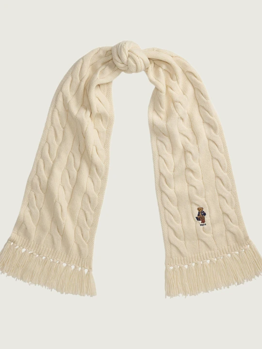 Zdjęcie produktu POLO RALPH LAUREN Wełniany szal kremowy