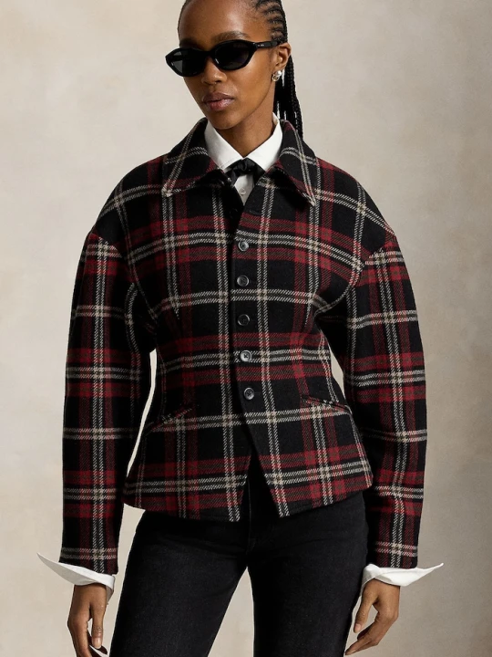 Zdjęcie produktu Polo Ralph Lauren żakiet damski z wełną czerwony