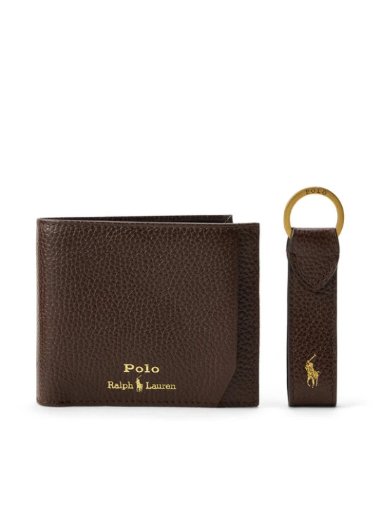 Zdjęcie produktu Polo Ralph Lauren Zestaw portfel i brelok Pbl Gftbx 2-Gbx 405974635002 Brązowy ciemny