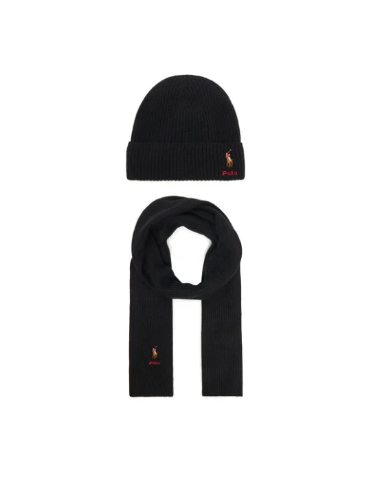 Zdjęcie produktu Polo Ralph Lauren Zestaw szalik i czapka 455981430003 Czarny