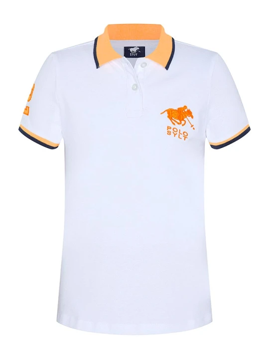 Zdjęcie produktu Polo Sylt Koszulka polo w kolorze biało-pomarańczowym rozmiar: 170 / 176