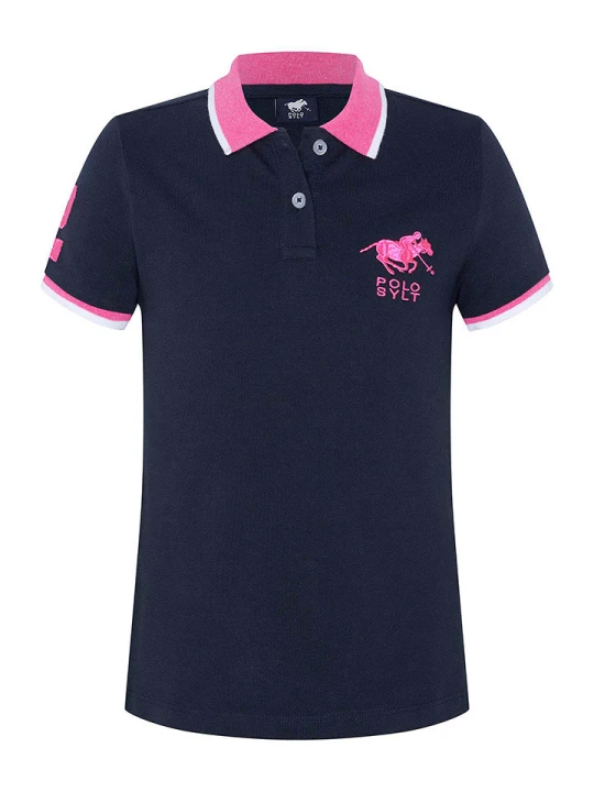 Zdjęcie produktu Polo Sylt Koszulka polo w kolorze granatowo-różowym rozmiar: 170 / 176