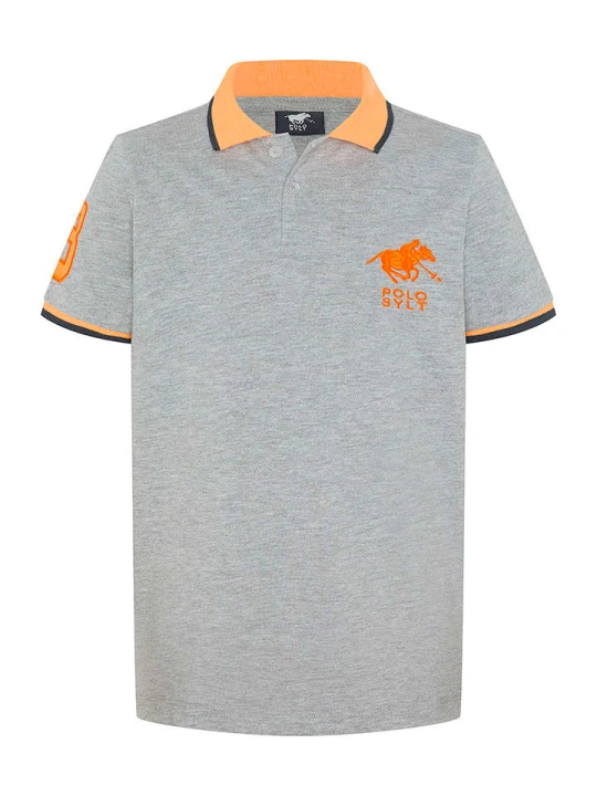 Zdjęcie produktu Polo Sylt Koszulka polo w kolorze szaro-pomarańczowym rozmiar: 170/176
