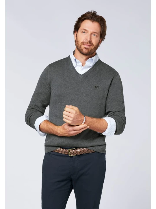 Zdjęcie produktu Polo Sylt Sweter w kolorze szarym rozmiar: S