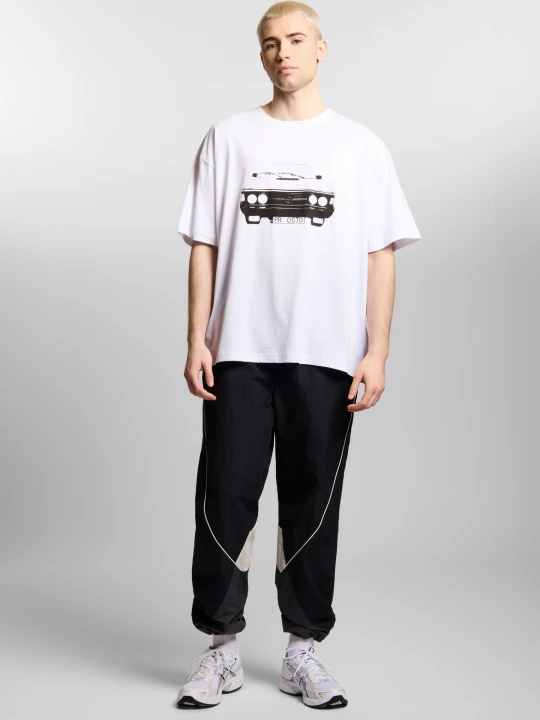 Zdjęcie produktu Polonez t-shirt boxy męski bawełniany biały Klasyk