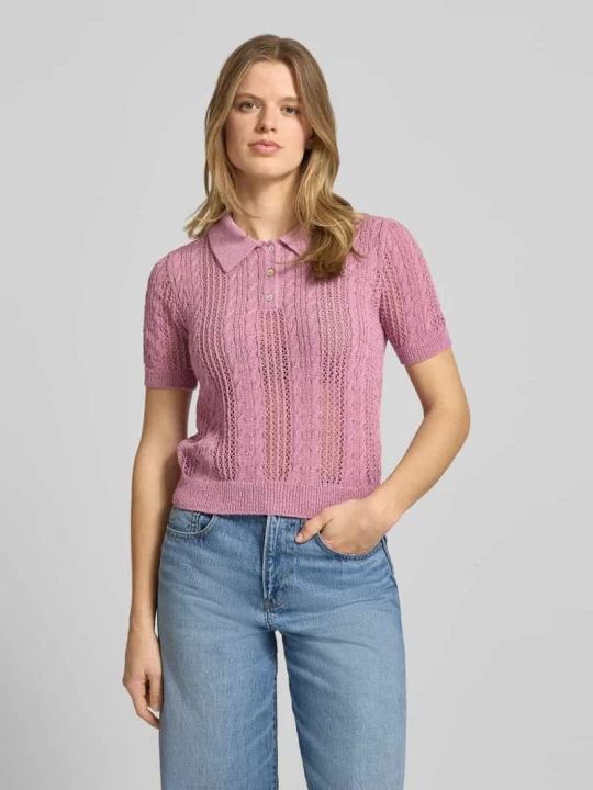 Zdjęcie produktu Poloshirt w dzianinowym wyglądzie, krój slim fit REVIEW
