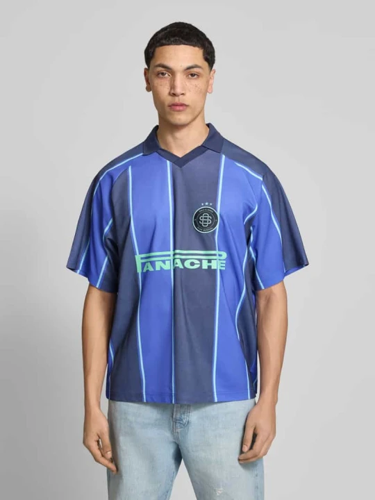 Zdjęcie produktu Polówka o kroju loose fit z nadrukiem z motywem model 'ZIDAN' Only & Sons Królewski niebieski