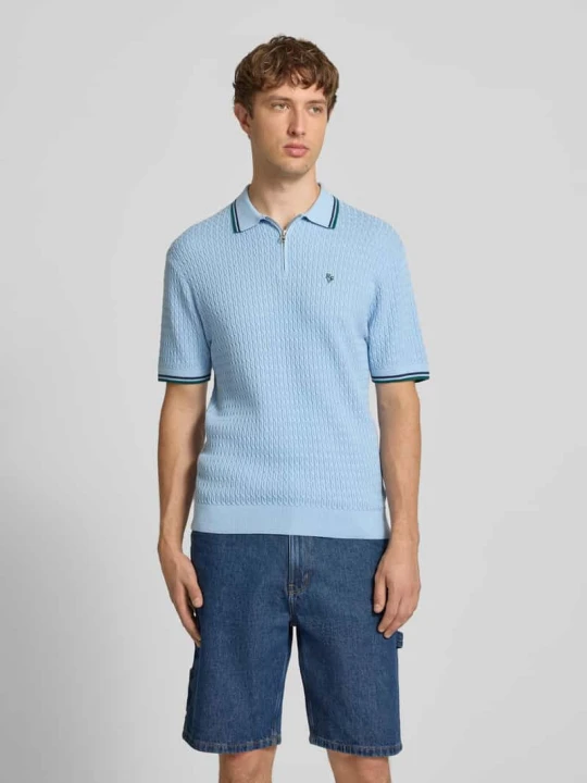 Zdjęcie produktu Polówka o kroju slim fit w dzianinowym wyglądzie REVIEW
