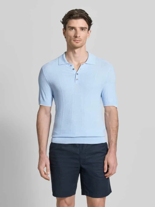 Zdjęcie produktu Koszulka polo o kroju slim fit z dodatkiem wiskozy model 'Gio' CINQUE Jasnoniebieski