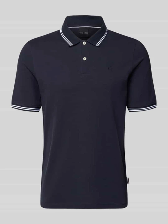 Zdjęcie produktu Polówka o kroju slim fit z naszytym logo Bugatti Ciemnoniebieski