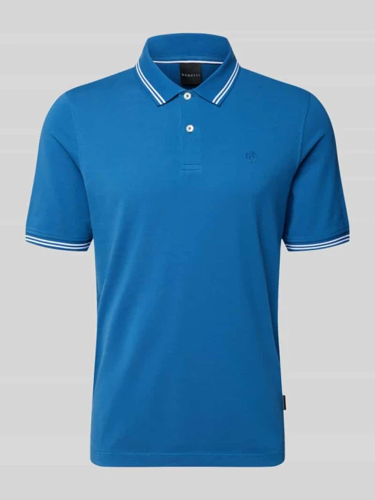 Zdjęcie produktu Polówka o kroju slim fit z naszytym logo Bugatti Jeansowy niebieski