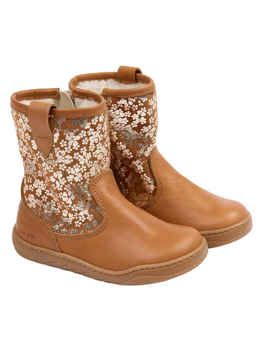 Zdjęcie produktu POM POM Skórzane buty barefoot w kolorze jasnobrązowym rozmiar: 33